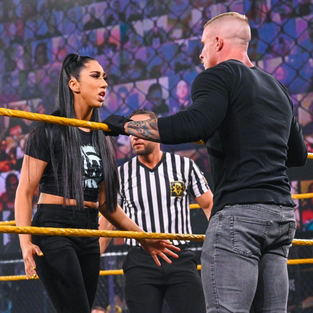 Dexter Lumis and Indi Hartwell on WWE NXT. (WWE)