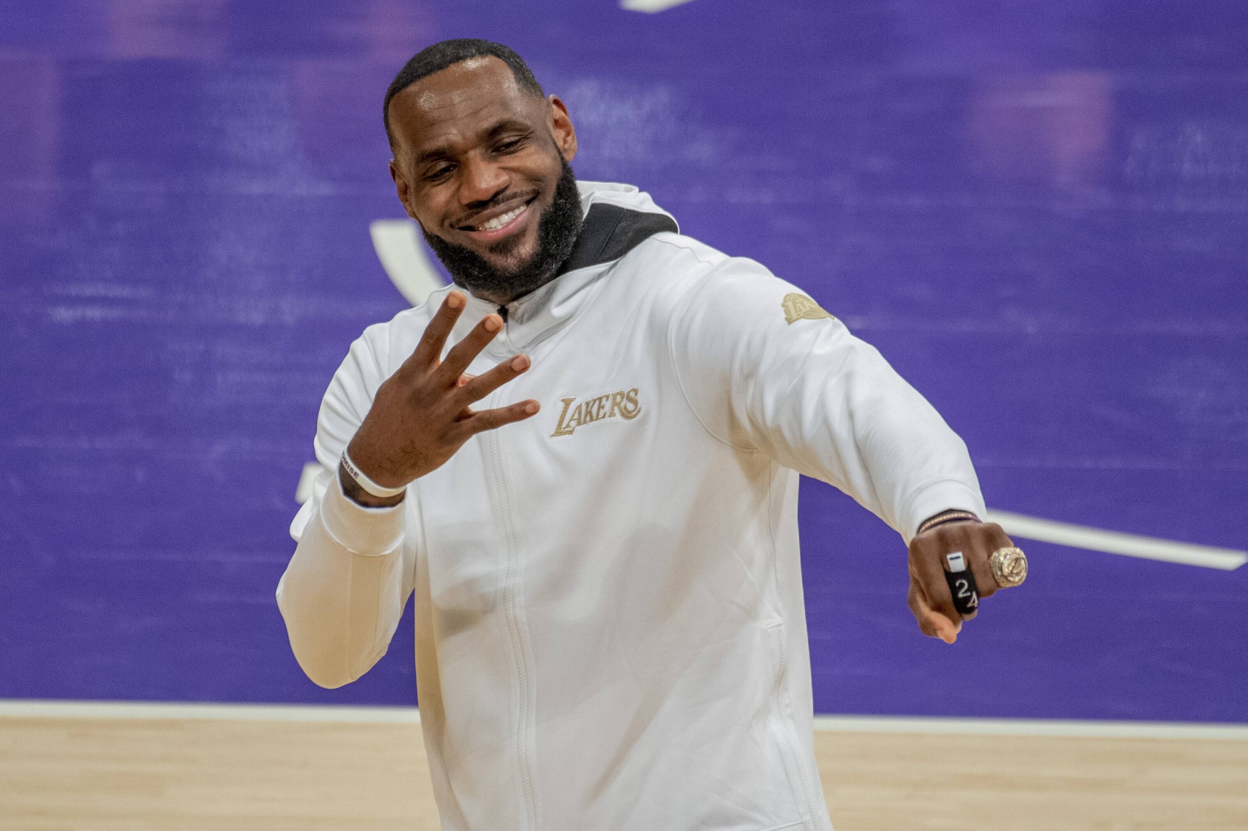 LeBron hames has won four rings in his NBA career