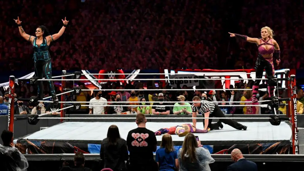 Tamina and Natalya at WrestleMania 37
