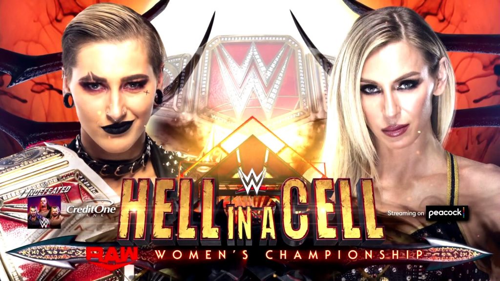 Rhea Ripley vs Charlotte Flair is set for Hell in a Cell next month. (WWE)