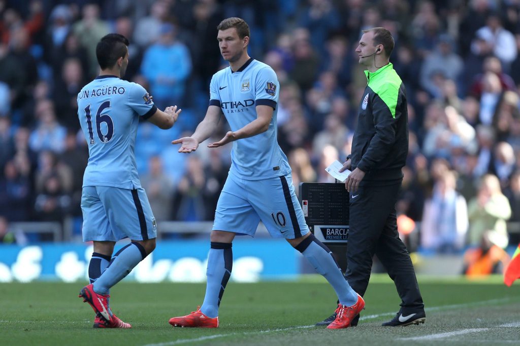 Sergio Aguero and Edin Dzeko were a lethal pairing under Roberto Mancini.