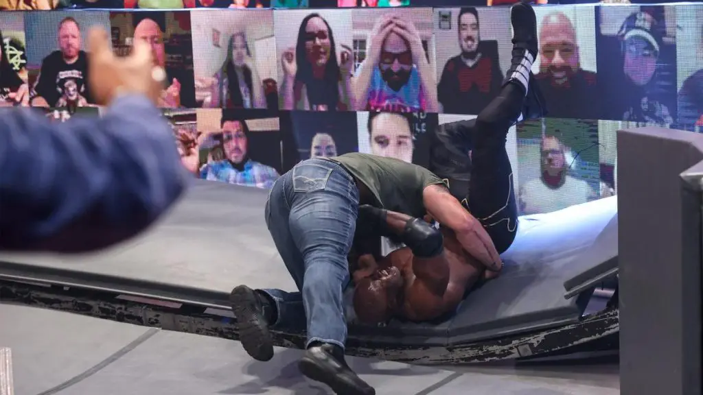 Strowman laid out Lashley on Raw (WWE)