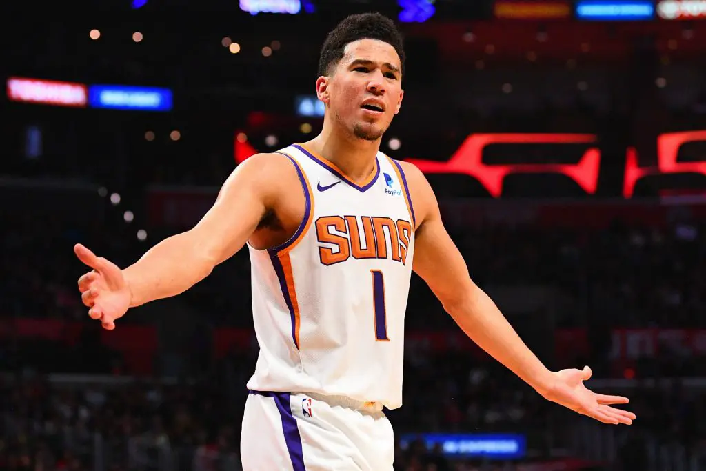Devin Booker plays for the Phoenix Suns