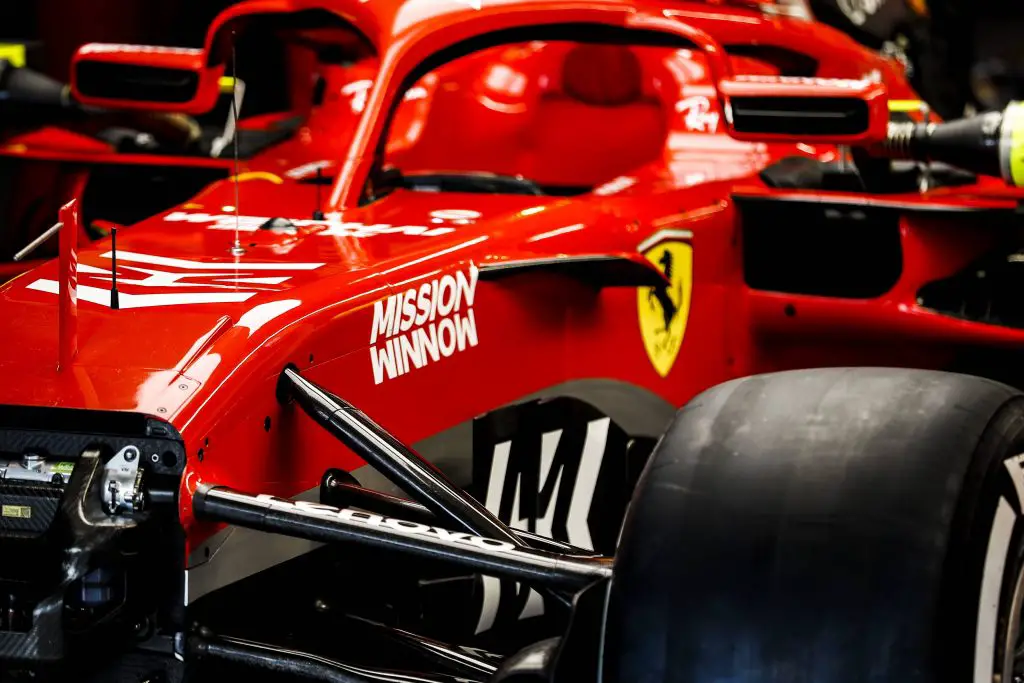 Ferrari have Mission Winnow placed all across their cars in F1