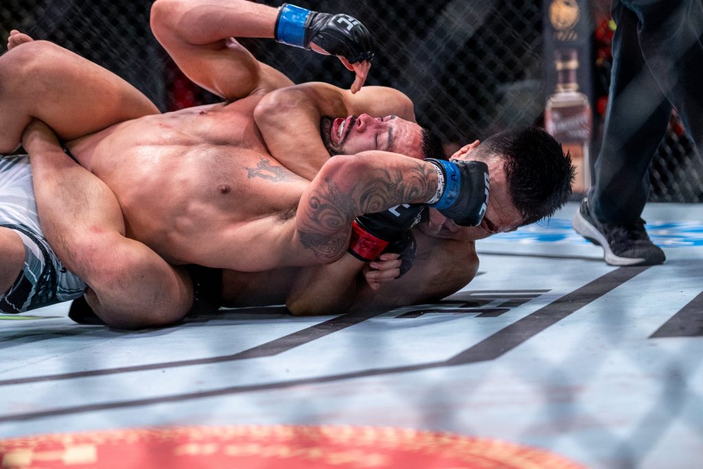 The Korean Zombie in action against Dan Ige at UFC Vegas 29