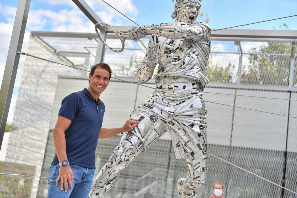 Nadal statue at Roland Garros: Everything you should know about it 1 Rafael Nadal alongside his statue