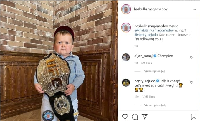 "Keep babysitting my belt" -Henry Cejudo's interesting take on latest Khabib Nurmagomedov and Hasbulla Magomedov photo 3 Cejudo Hasbulla fight
