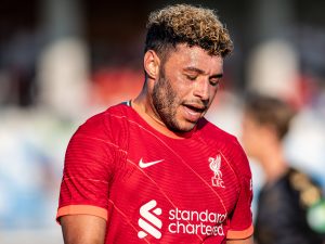 Oxlade-Chamberlain in action for Liverpool during this pre-season.