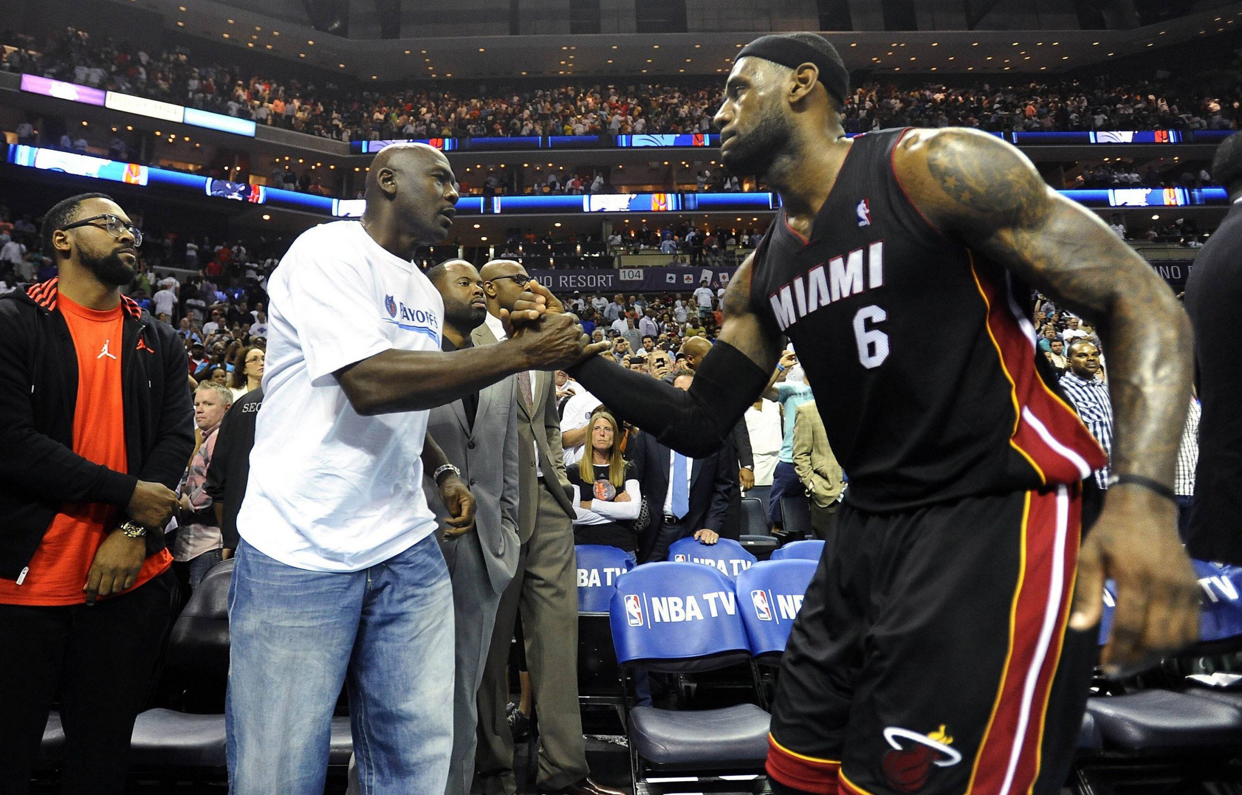 Michael Jordan and LeBron James hold several records in the NBA