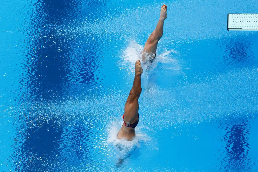 How deep is an Olympic diving pool?