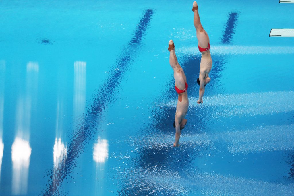 How deep is an actual-sized Olympic Games diving pool?