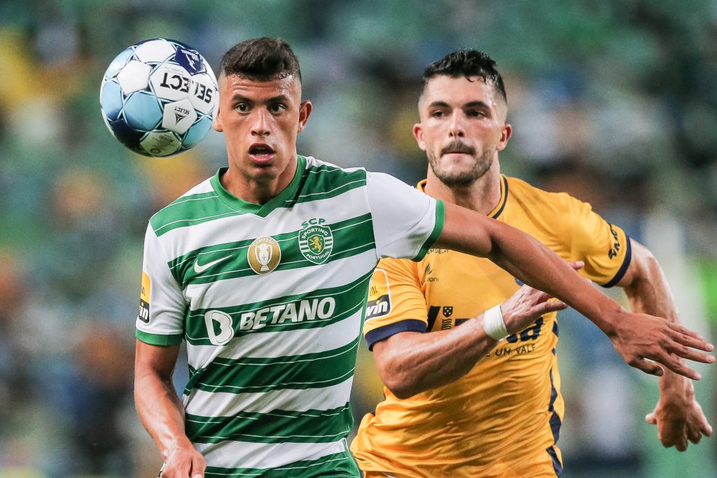 Matheus Nunes in action for Sporting against Vizela. 