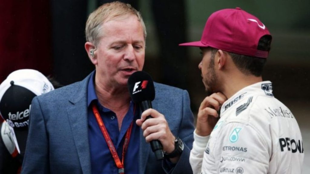 Martin Brundle and Lewis Hamilton