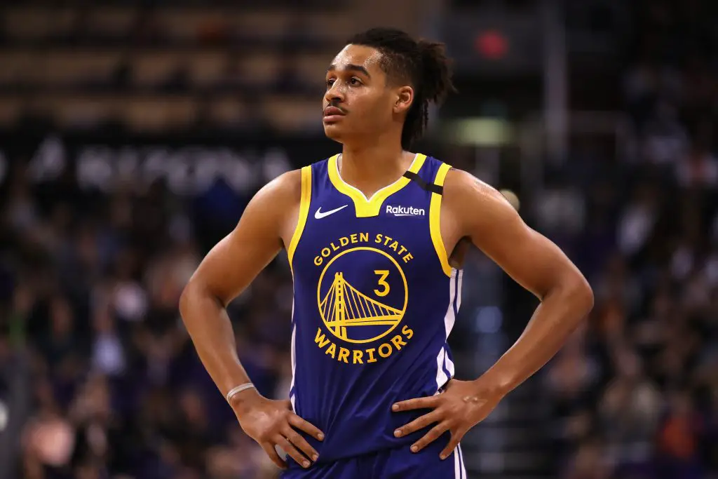 Jordan Poole plays for the Golden State Warriors