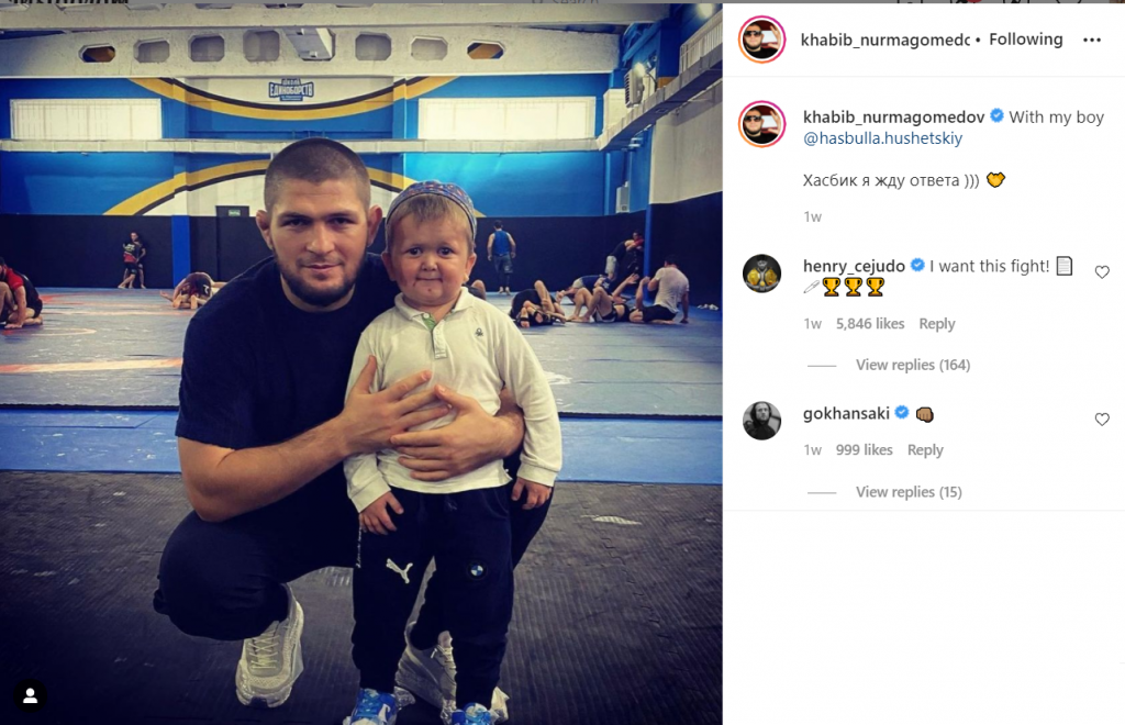 Hasbulla Magomedov 2023: Net Worth, Family, Next Fight and 'Mini Khabib' nickname origin 2 Khabib Nurmagomedov Hasbulla