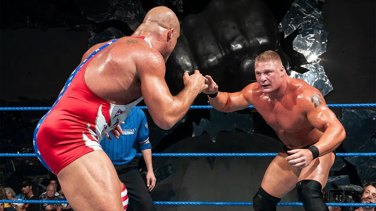 WWE news: Kurt Angle speaks on possible shoot fight with Brock Lesnar that ...