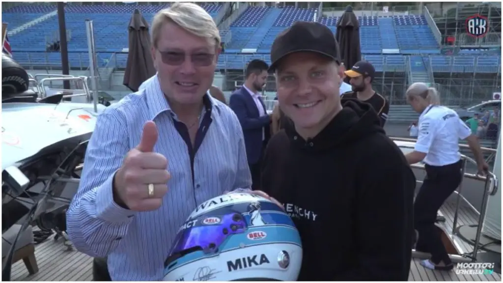 Mika Hakkinen and Valtteri Bottas
