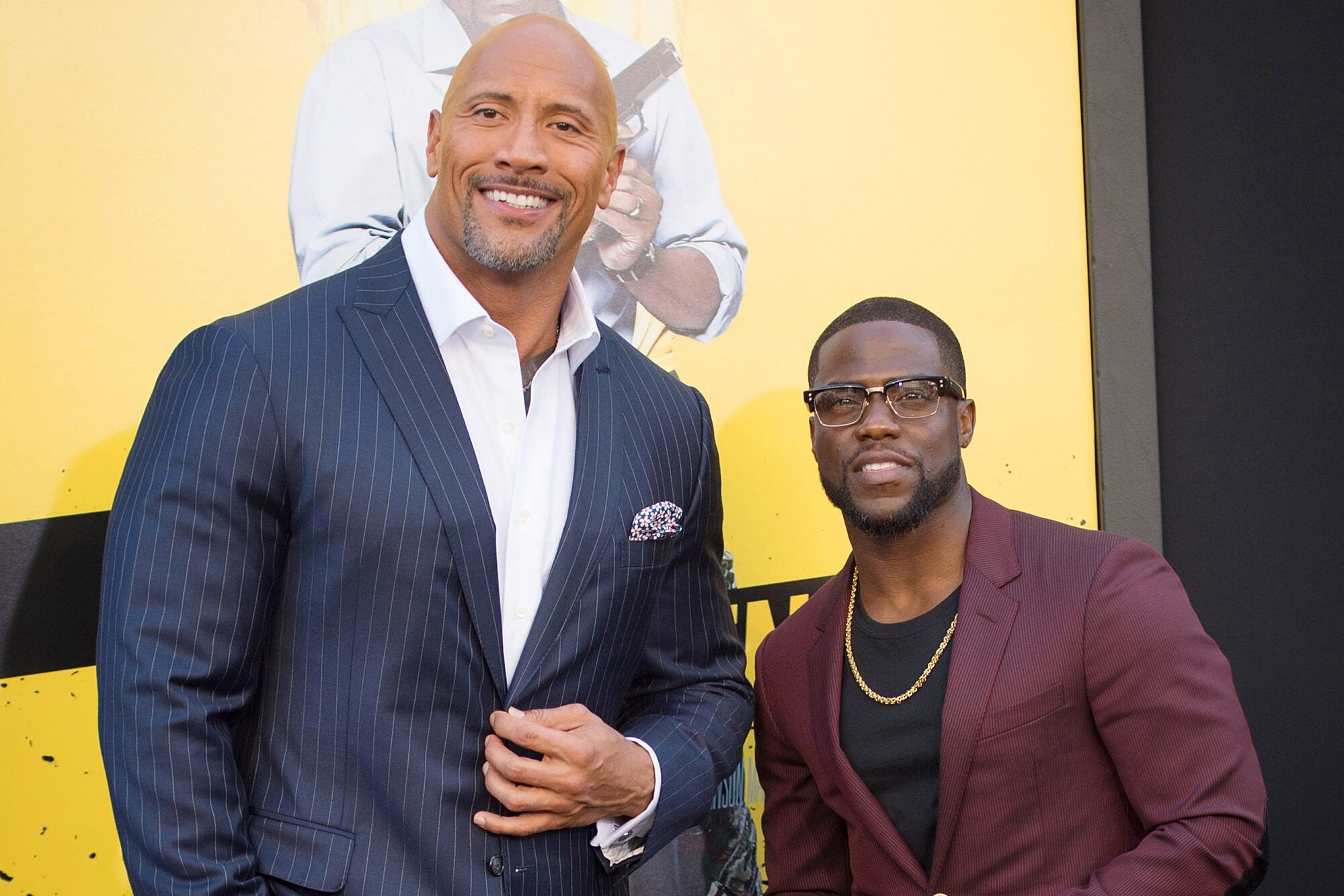 Which movies have The Rock and Kevin Hart starred in?