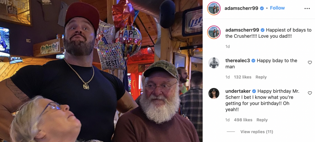 The Undertaker wishes Braun Strowman's dad on his birthday 2 The Undertaker