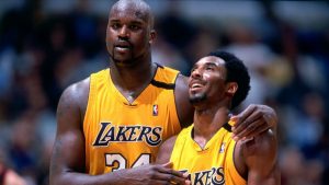 Shaquille O'neal with Kobe Bryant togather
