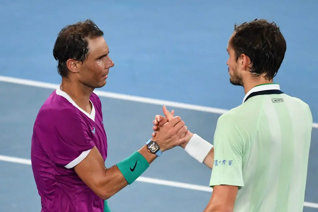 Rafael Nadal and Daniil Medvedev in the Australian Open 2022 final