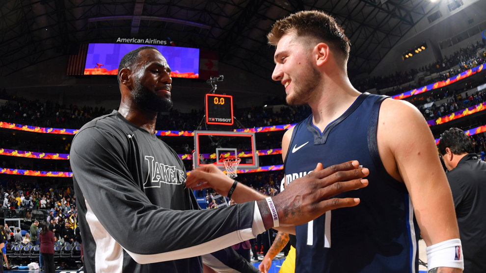 Luka Doncic and LeBron James