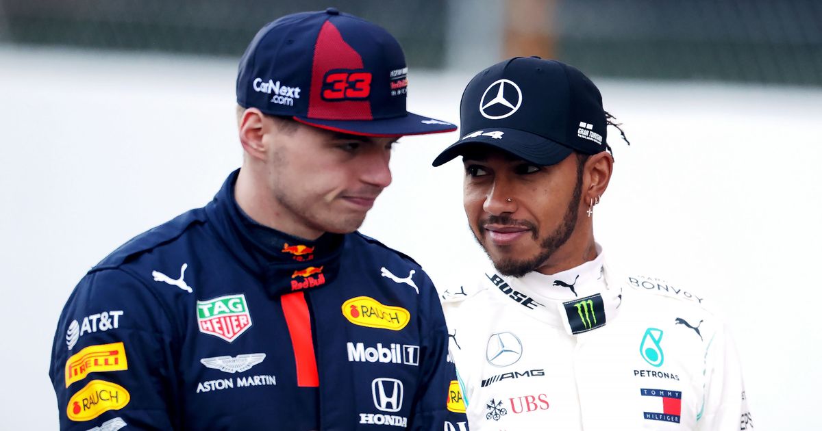 Max Verstappen and Lewis Hamilton