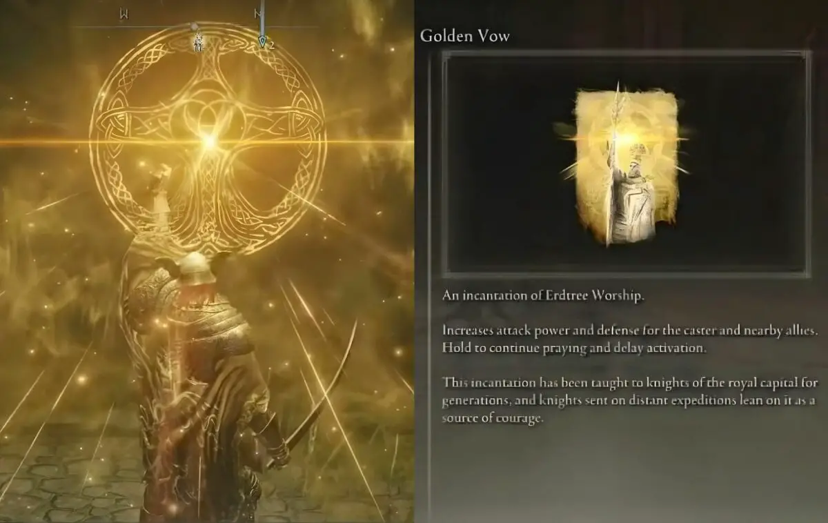 Golden Vow Elden Ring Incantations Tier List