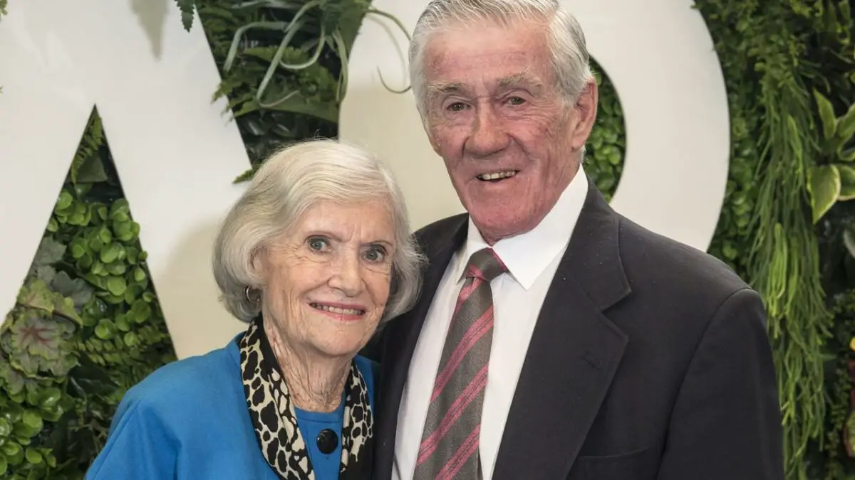 Ken Rosewall with wife