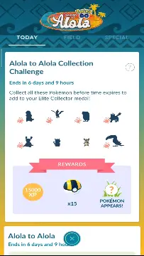 Alola to Alola Collection challenge 