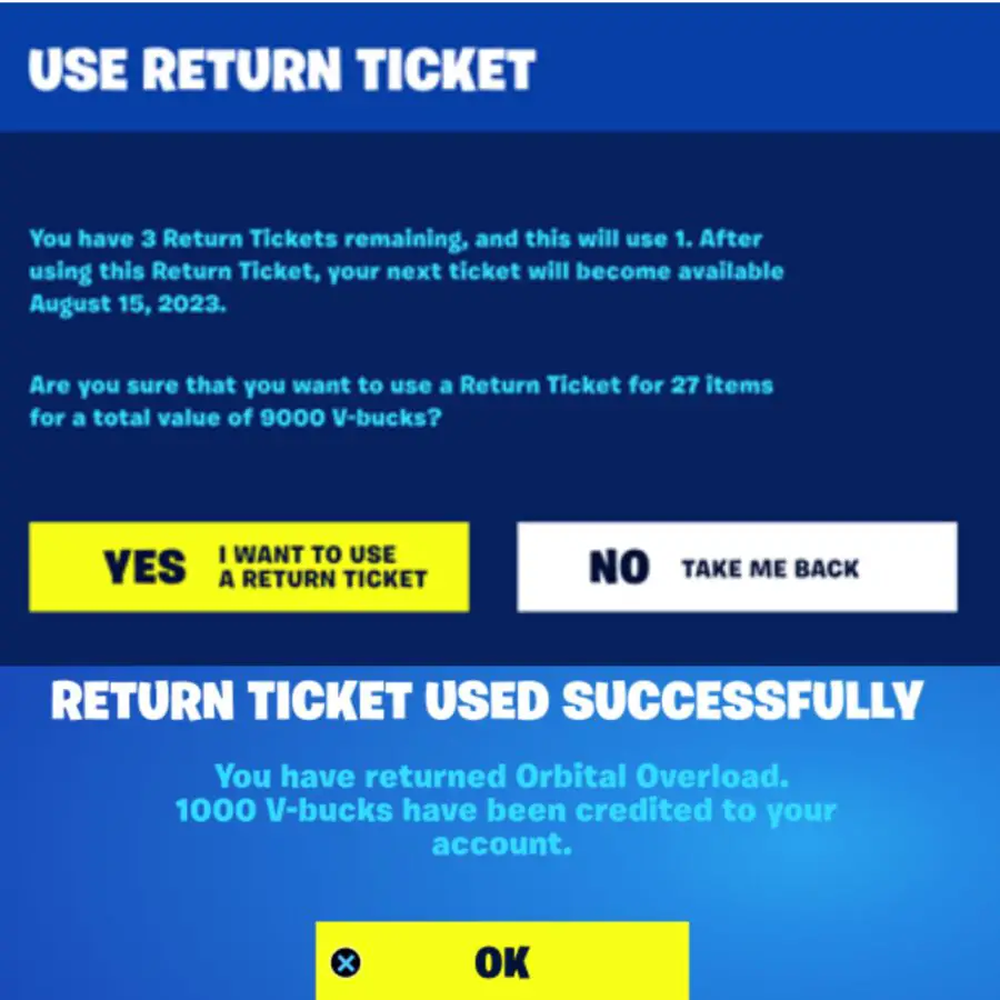 Fortnite refund your account 