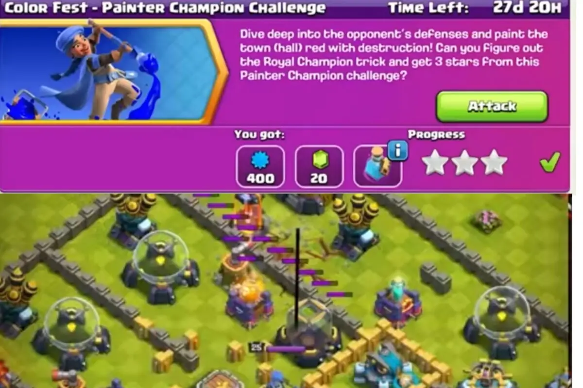 Painter Champion Challenge Clash of Clans 
