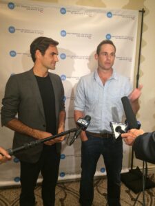 Roger Federer and Andy Roddick