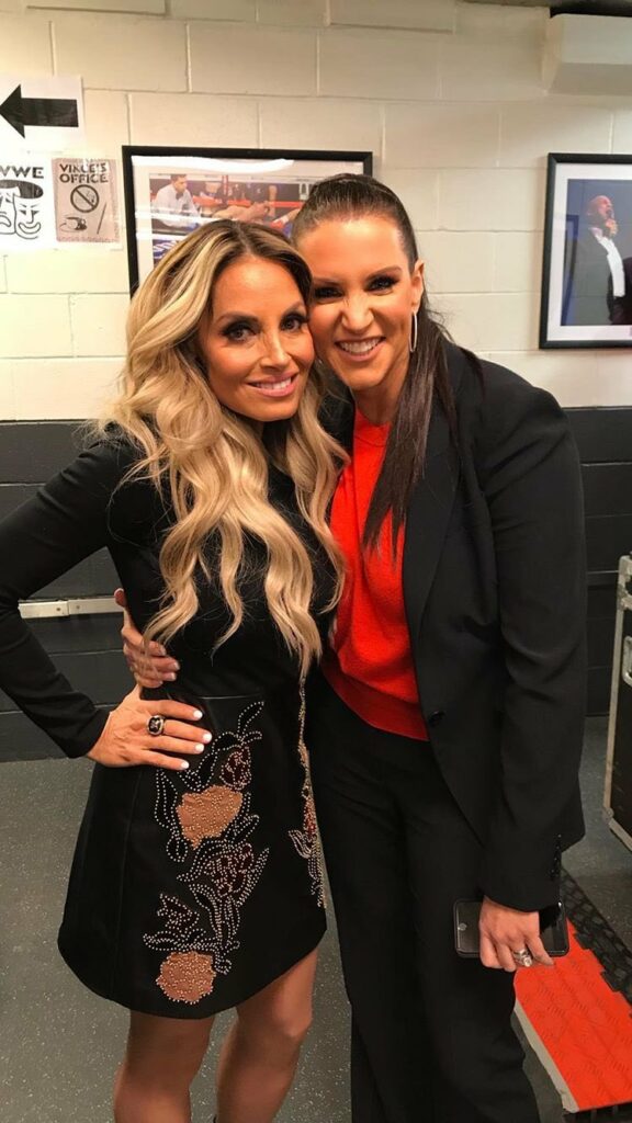 WWE Hall of Famer Trish Stratus with Stephanie McMahon