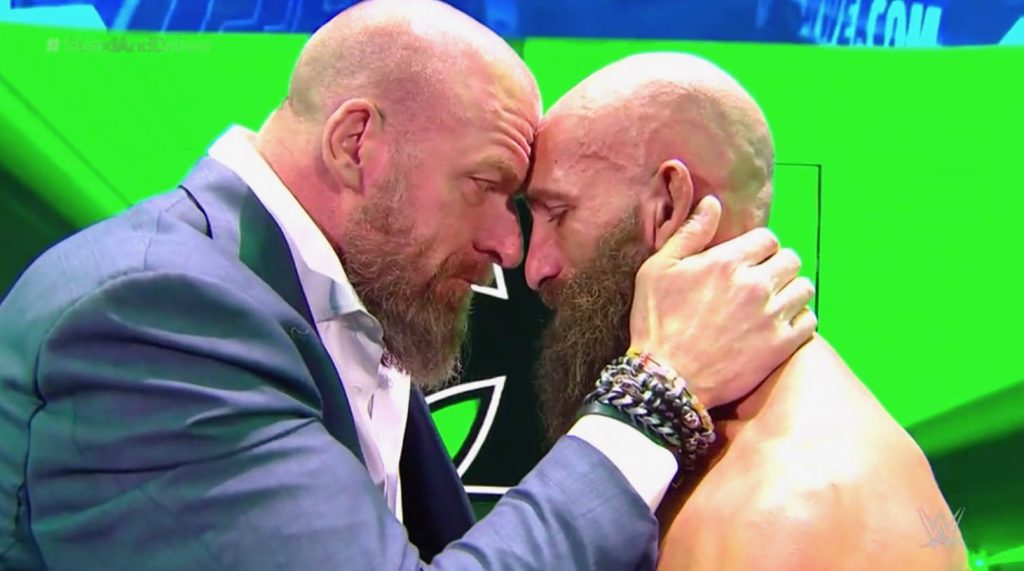 Triple H and Tomasso Ciampa at NXT Stand & Deliver
