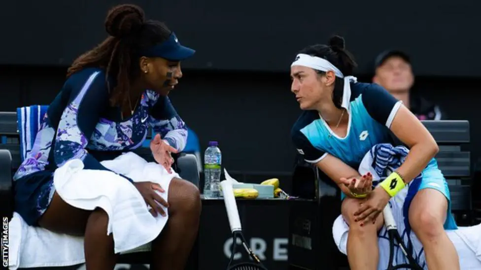 Ons Jabeur and Serena Williams