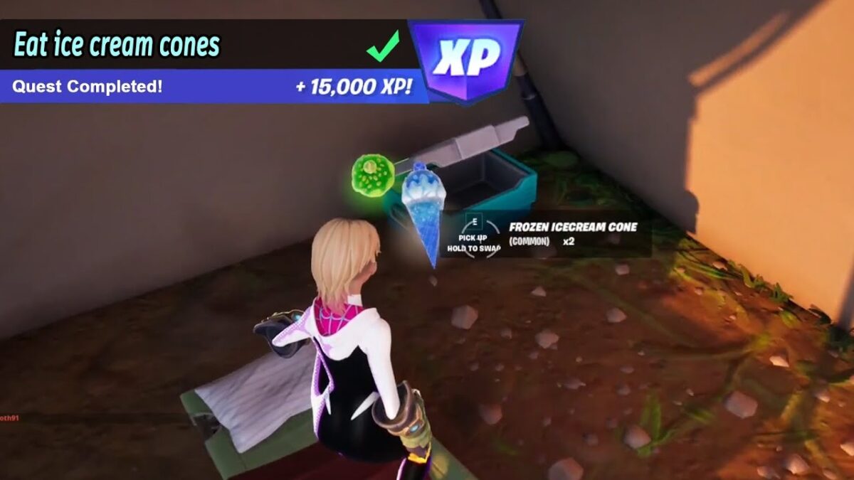 How to find Ice Cream Cones in Fortnite 1 Frozen ice cream cone