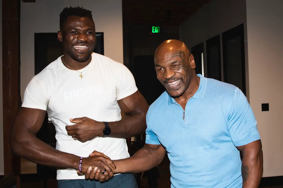 Francis Ngannou and Mike Tyson