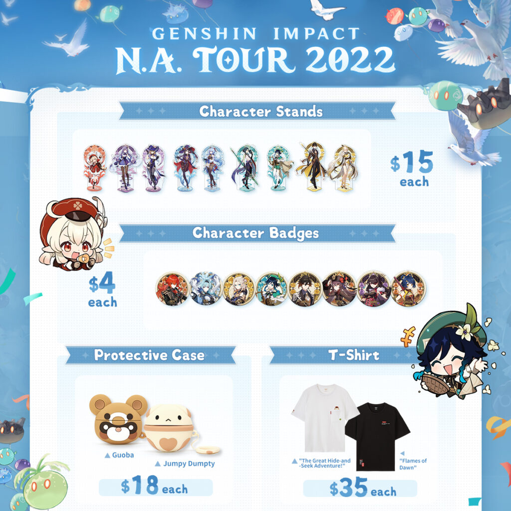 Genshin Impact NA Tour Merchandise 