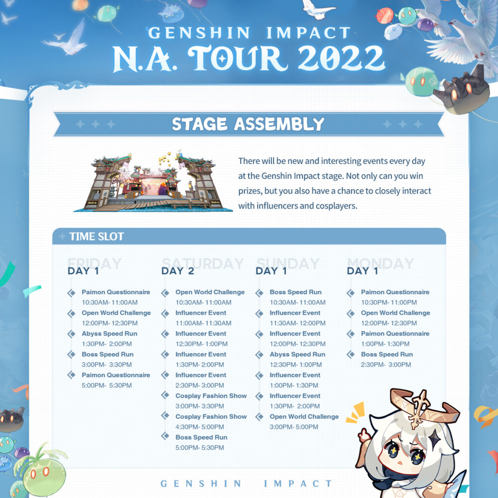 Genshin Impact NA Tour Stage Assemble