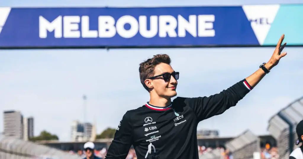 George Russell waves to the crowd in Melbourne planetF1 1200x630 1