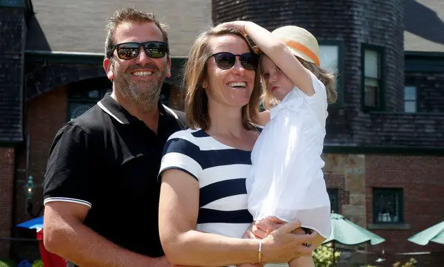 Justine Henin with her family