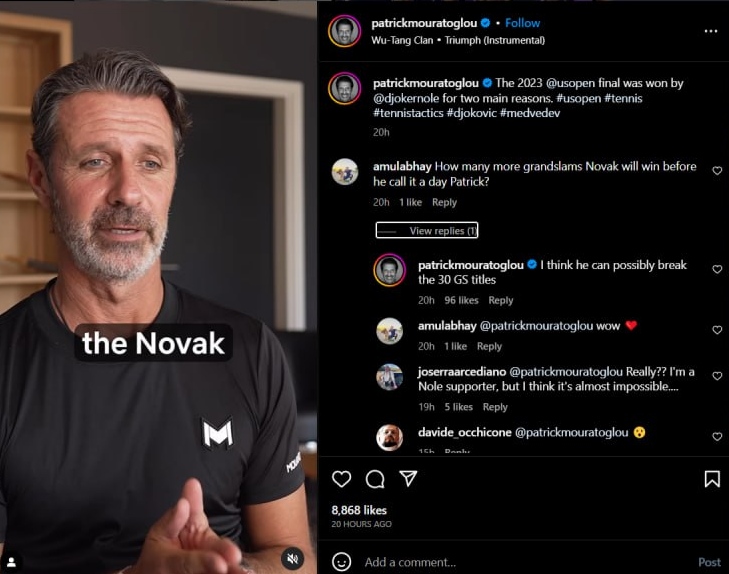 "He can possibly break..." - Patrick Mouratoglou tips Novak Djokovic to achieve landmark of Grand Slam titles 1 Patrick Mouratoglou and Novak Djokovic