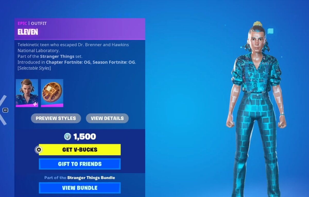 Eleven skin in Fortnite 