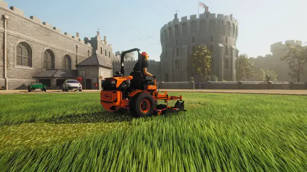 Lawn Mowing Simulator gameplay