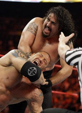 Manu in action in WWE