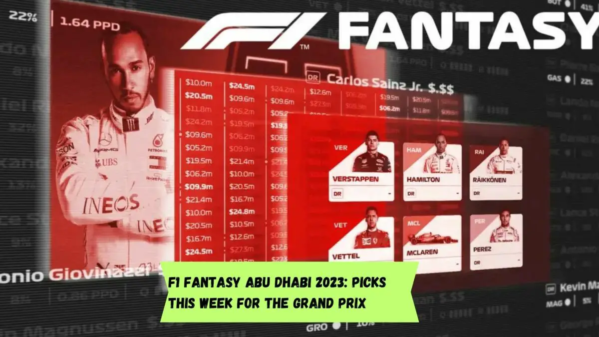 F1 Fantasy Abu Dhabi 2023: Picks this week for the Grand Prix