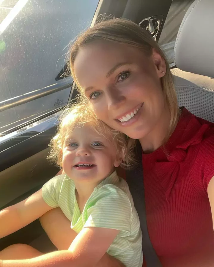 Caroline Wozniacki with her kids