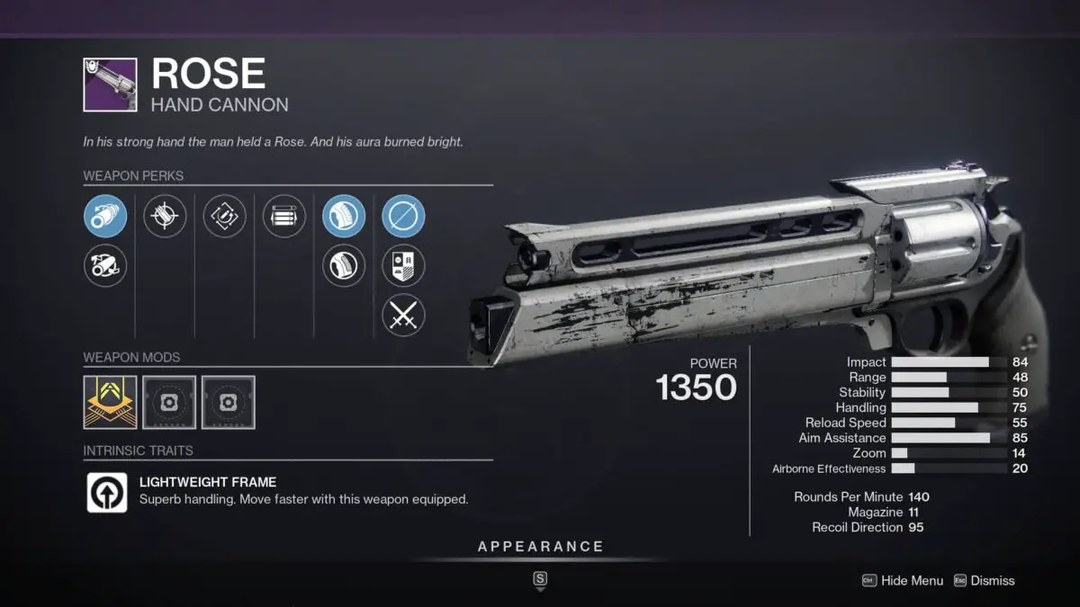 Rose Crucible Weapons destiny 2