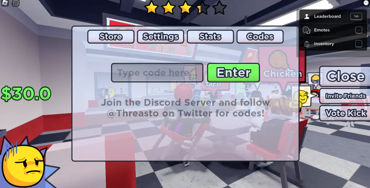 Dysfunctional Diner Codes 